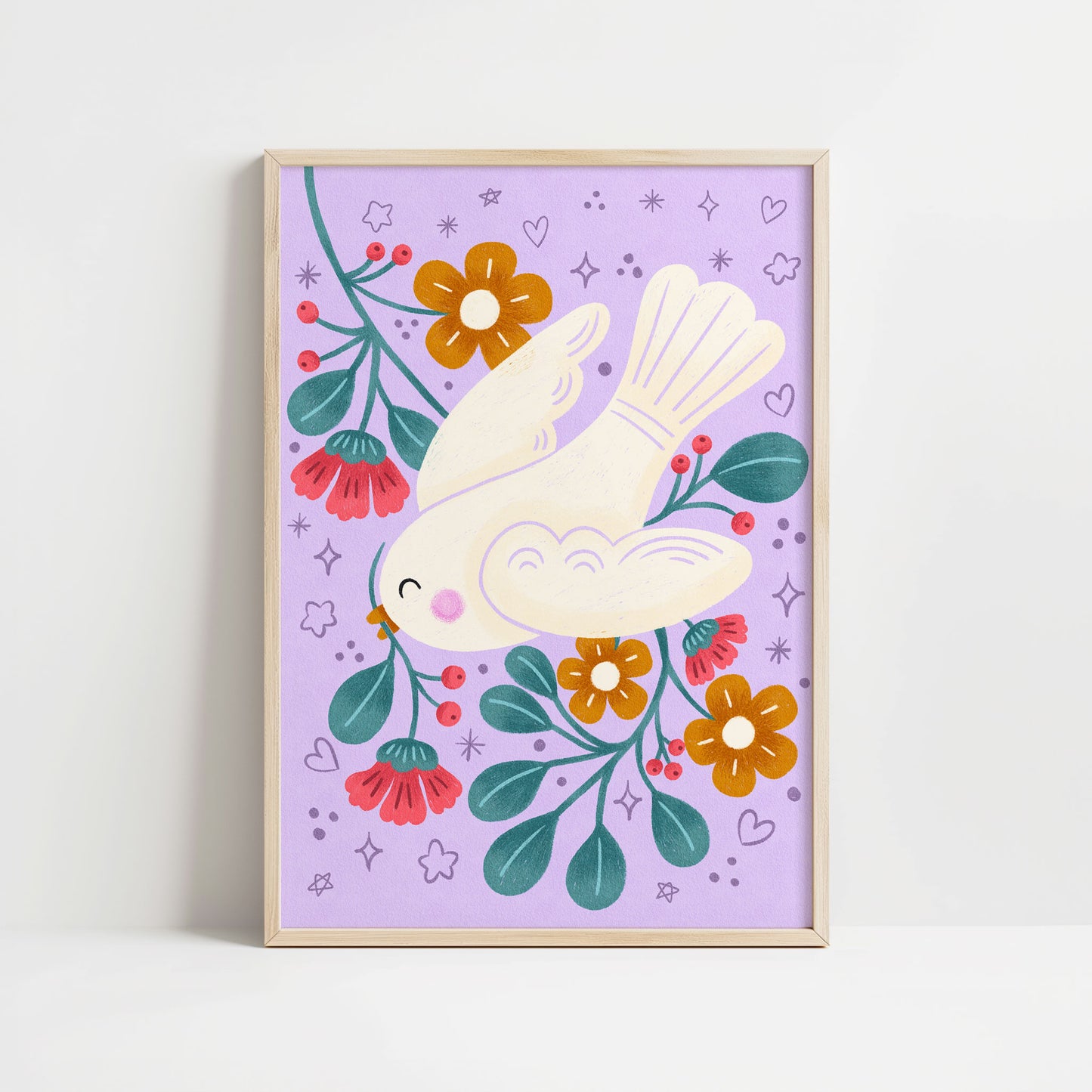 Birds and Flowers Art Print