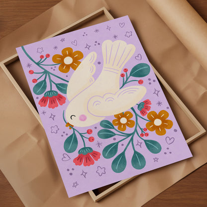 Birds and Flowers Art Print