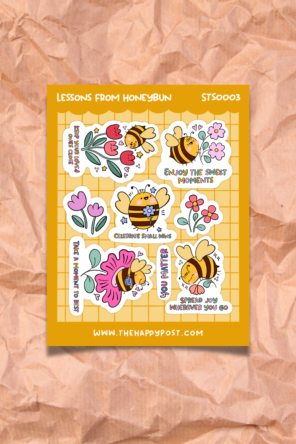 Lessons from Honeybun Sticker Sheet