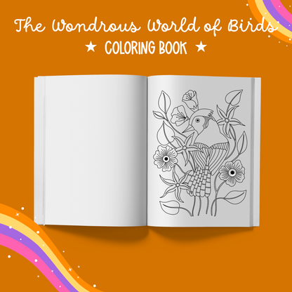 The Wondrous World of Birds Coloring Book